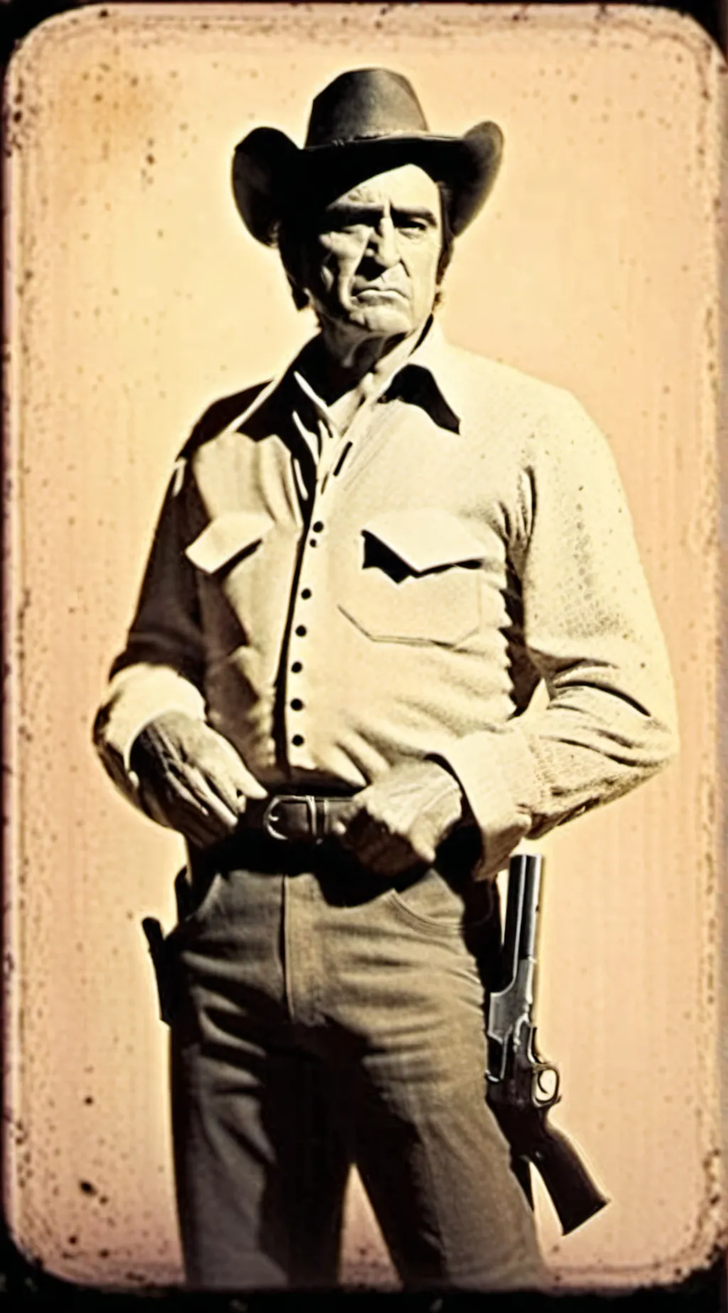 ai character: Texas Red background