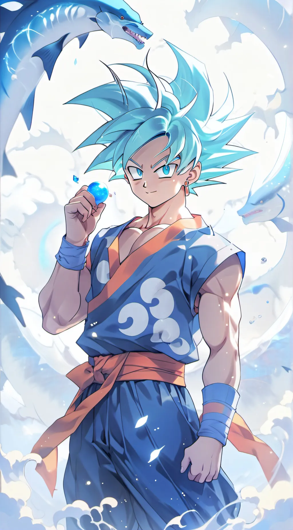 ai character: Goku and Gojo background