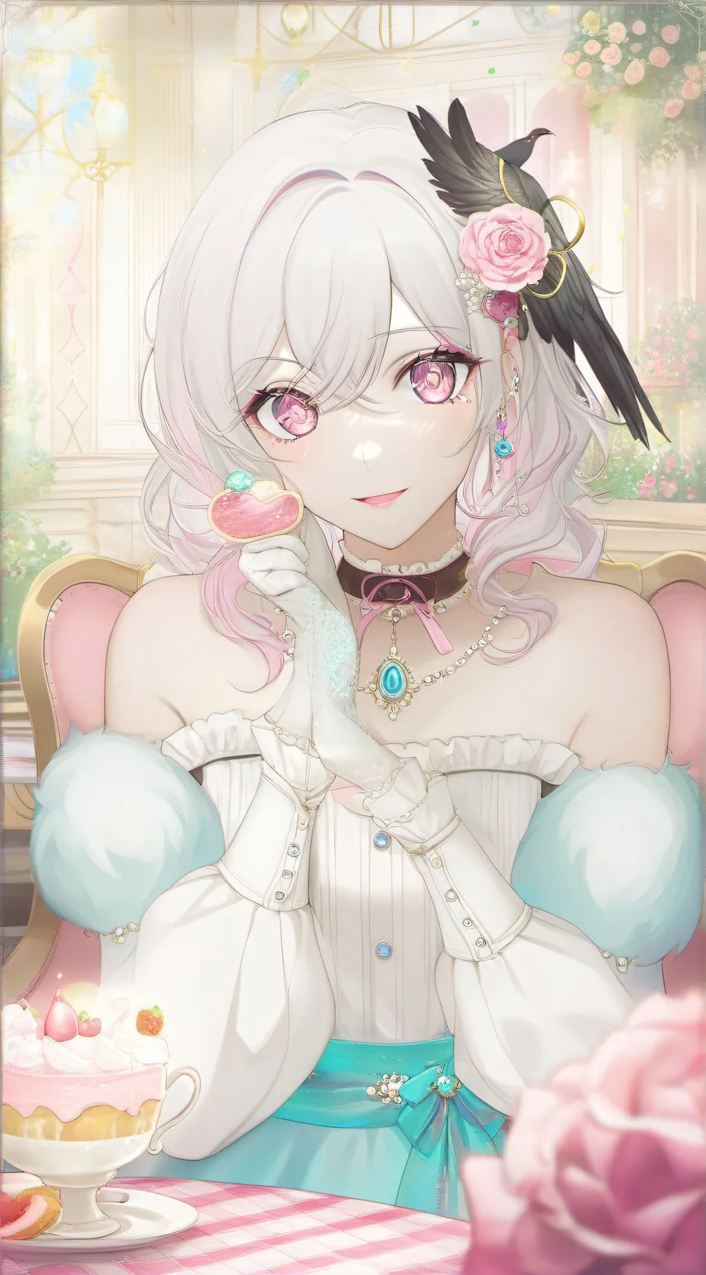 ai character: 💗𝔼𝕞𝕞𝕒💗💞 background