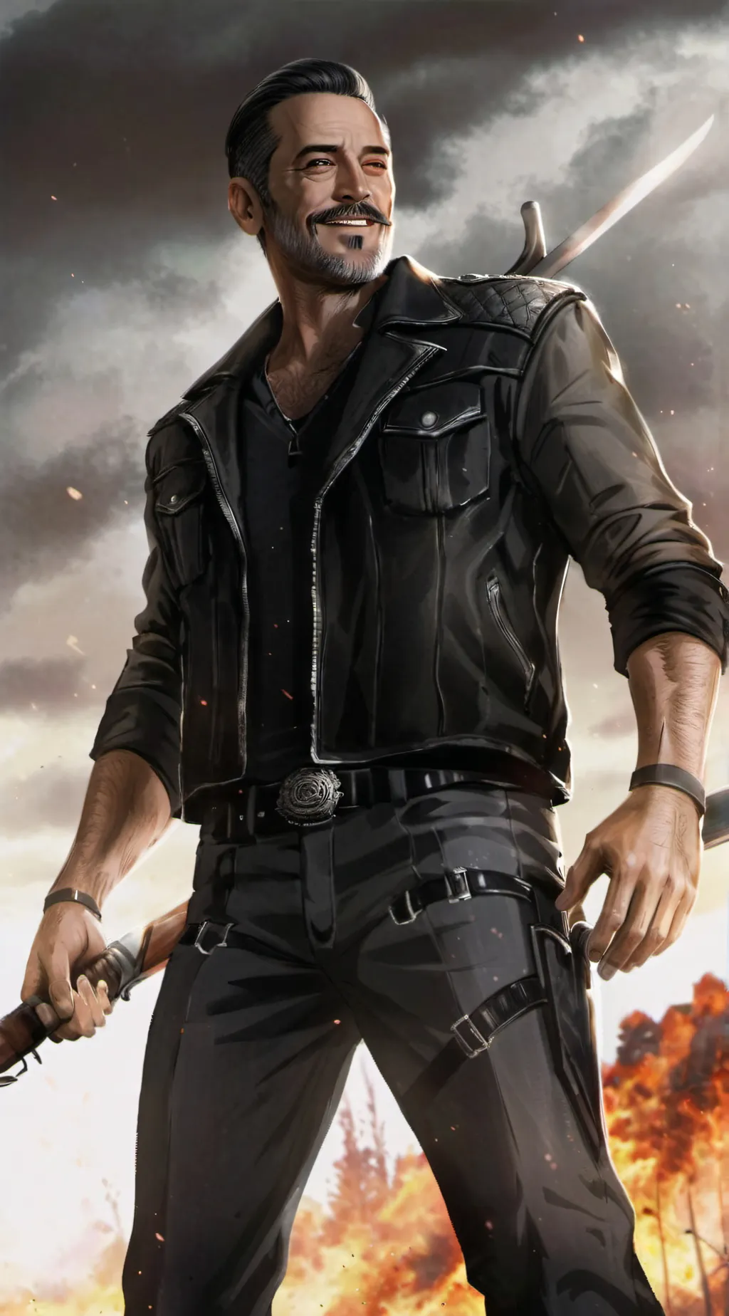 ai character: Negan Smith  background