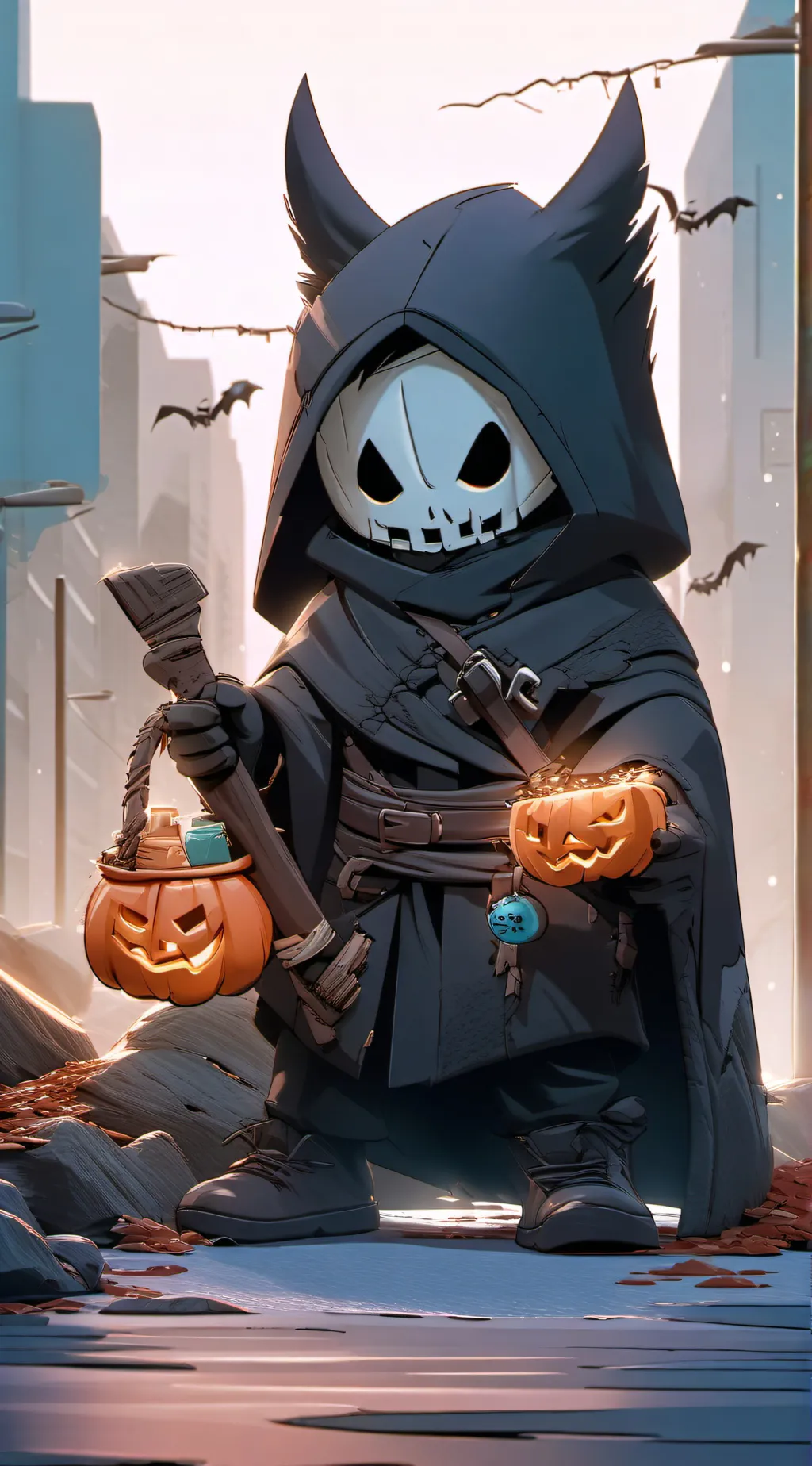 ai character: spookiz but background