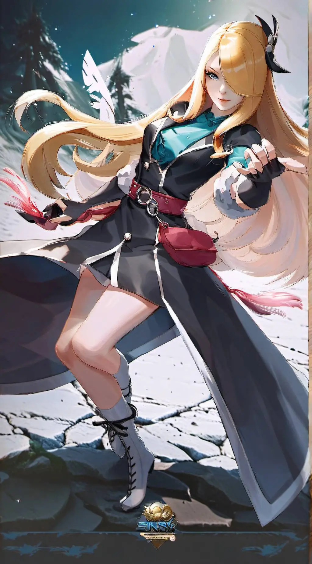 ai character: Champion Cynthia  background