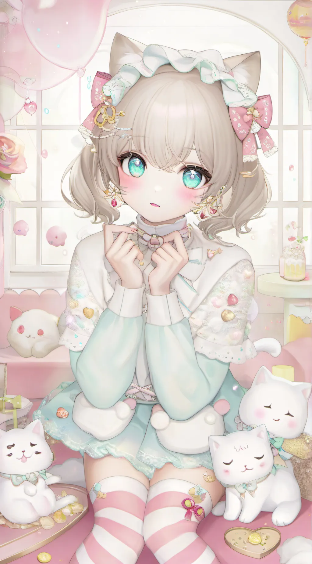 ai character: cat girl (remake)  background