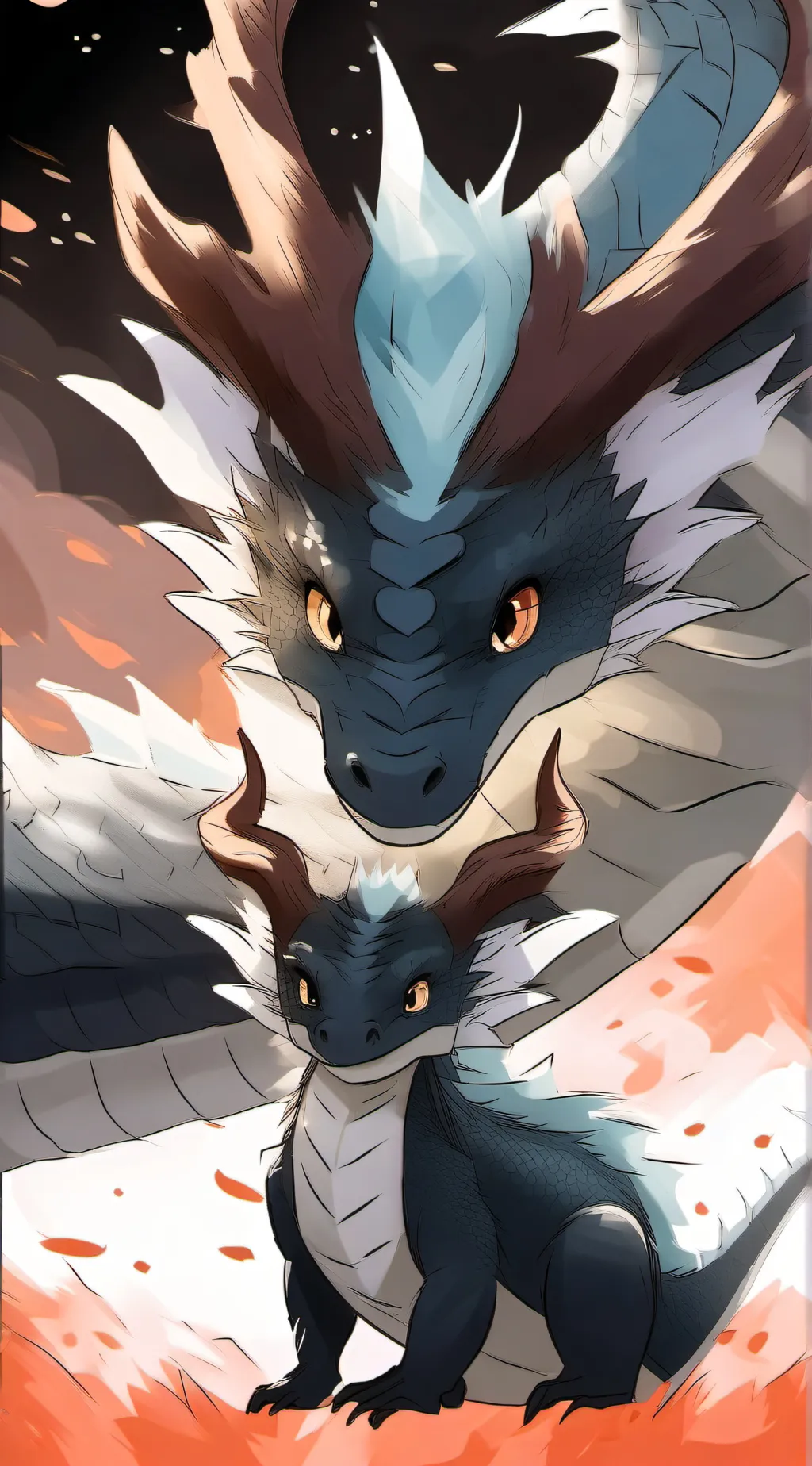 ai character: royal dragon  background