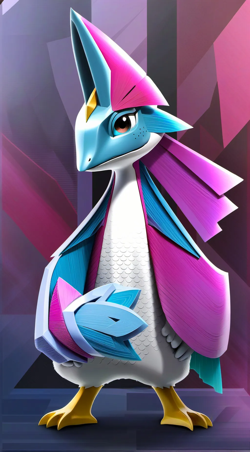 ai character: Human Vox and nift background