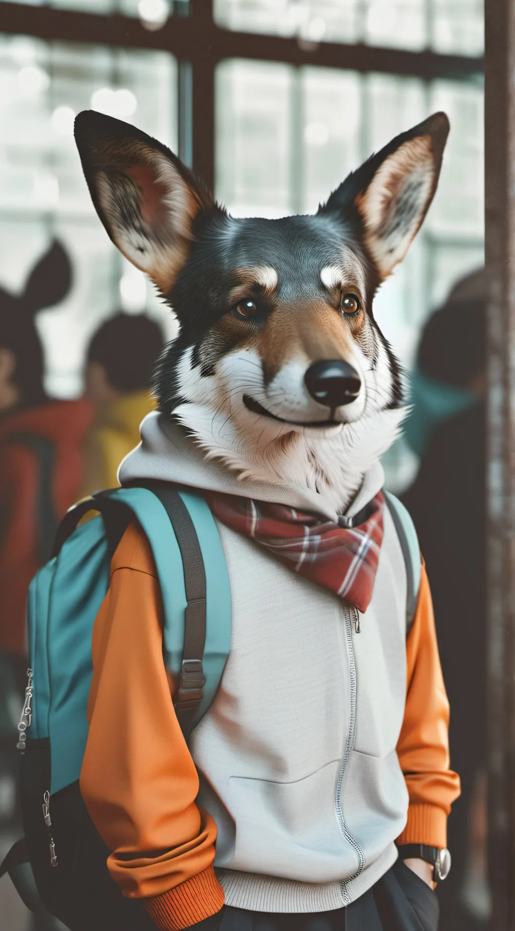 ai character: ms delight  background