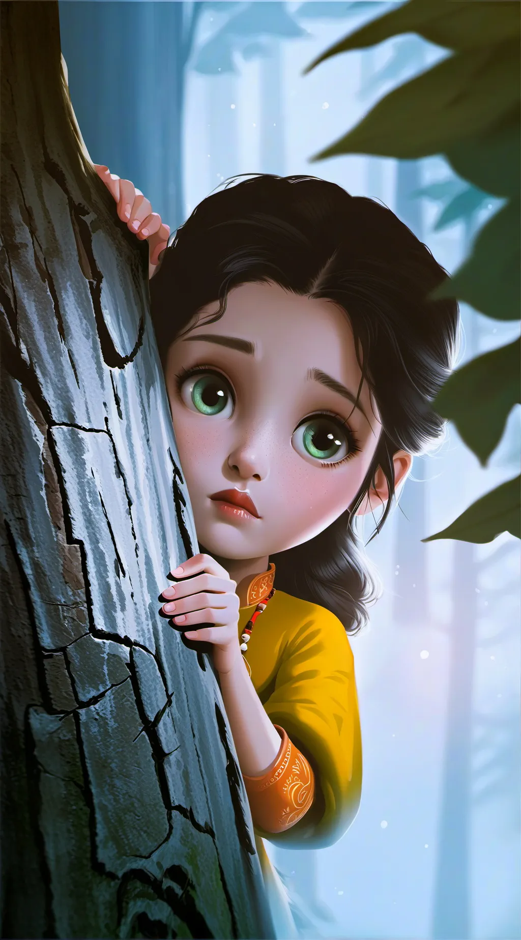 ai character: Lost little girl background