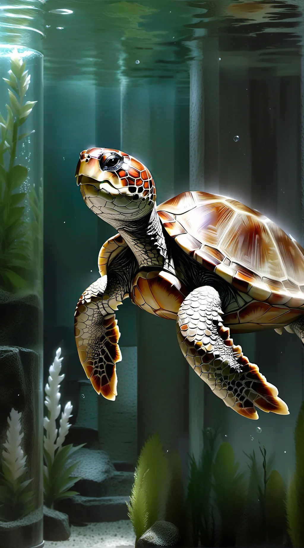 ai character: Aqua background