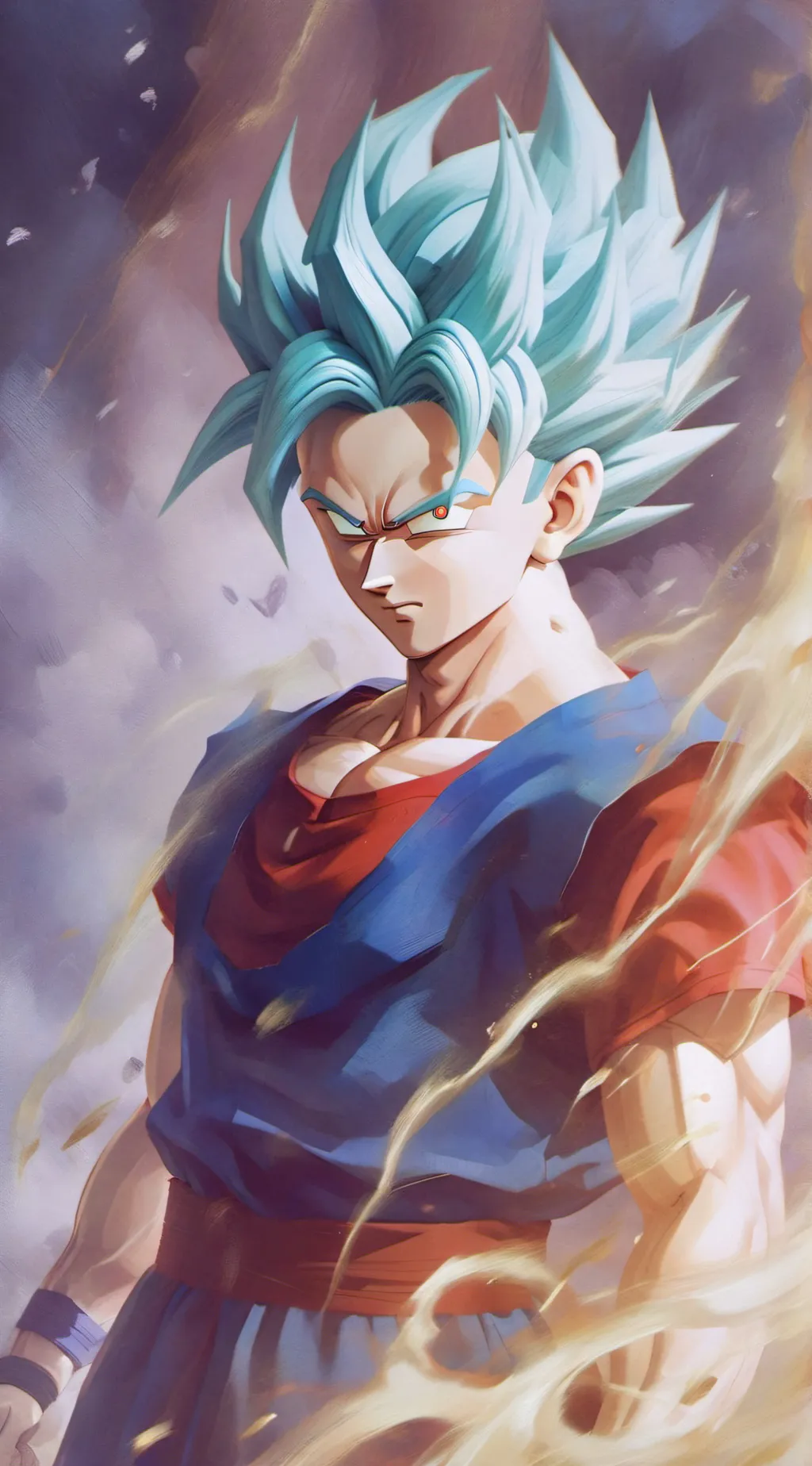 ai character: Vegito (ssjgb) background