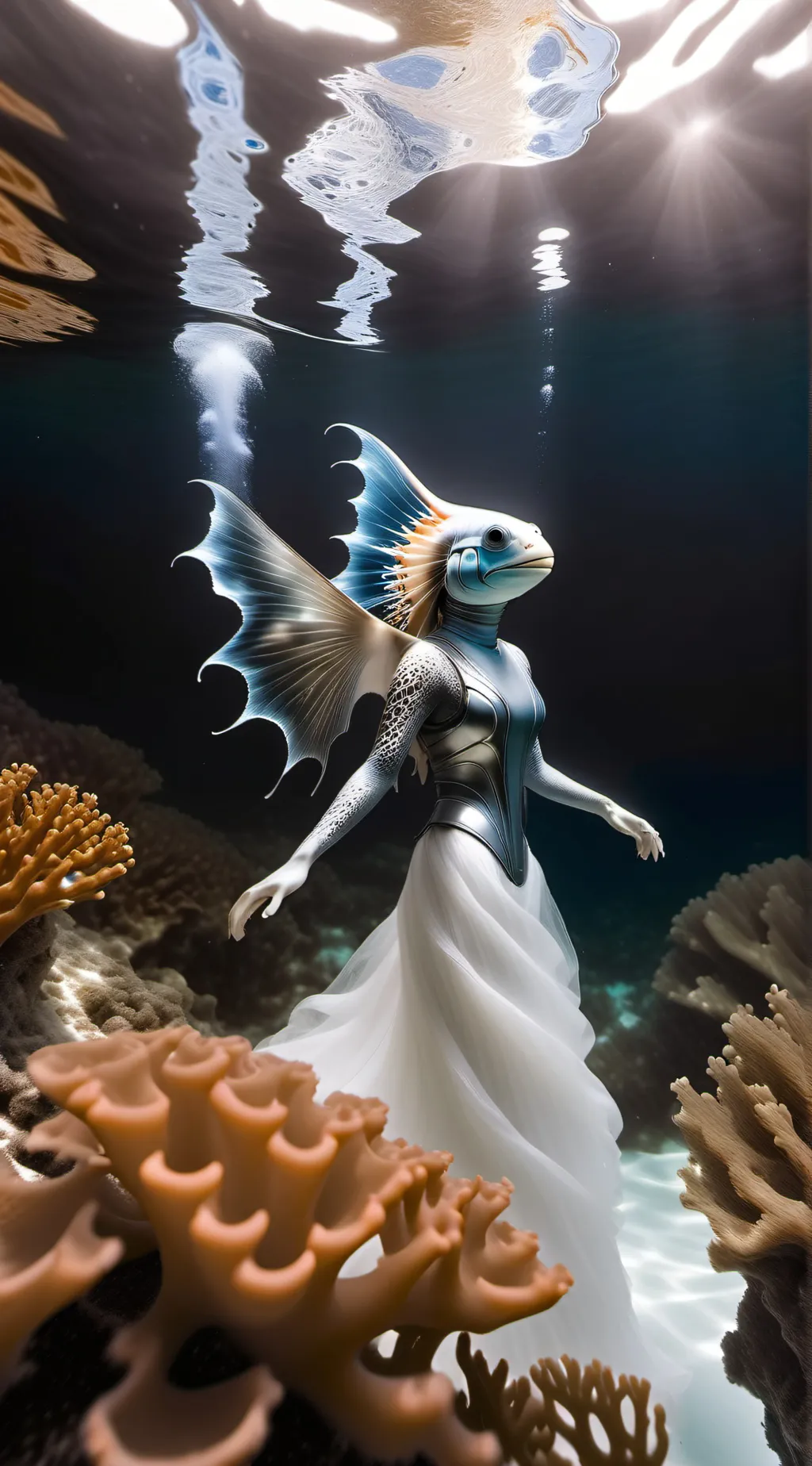 ai character: fish background