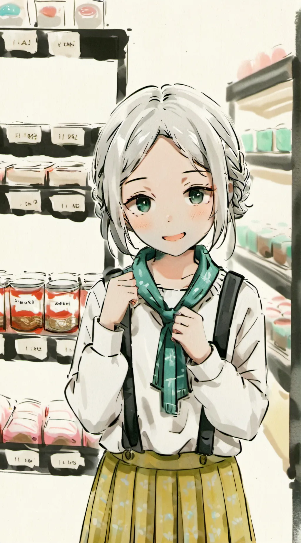 ai character: Roblox Cashier background