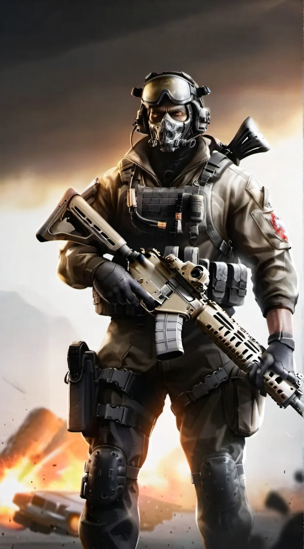 ai character: cod road trip background