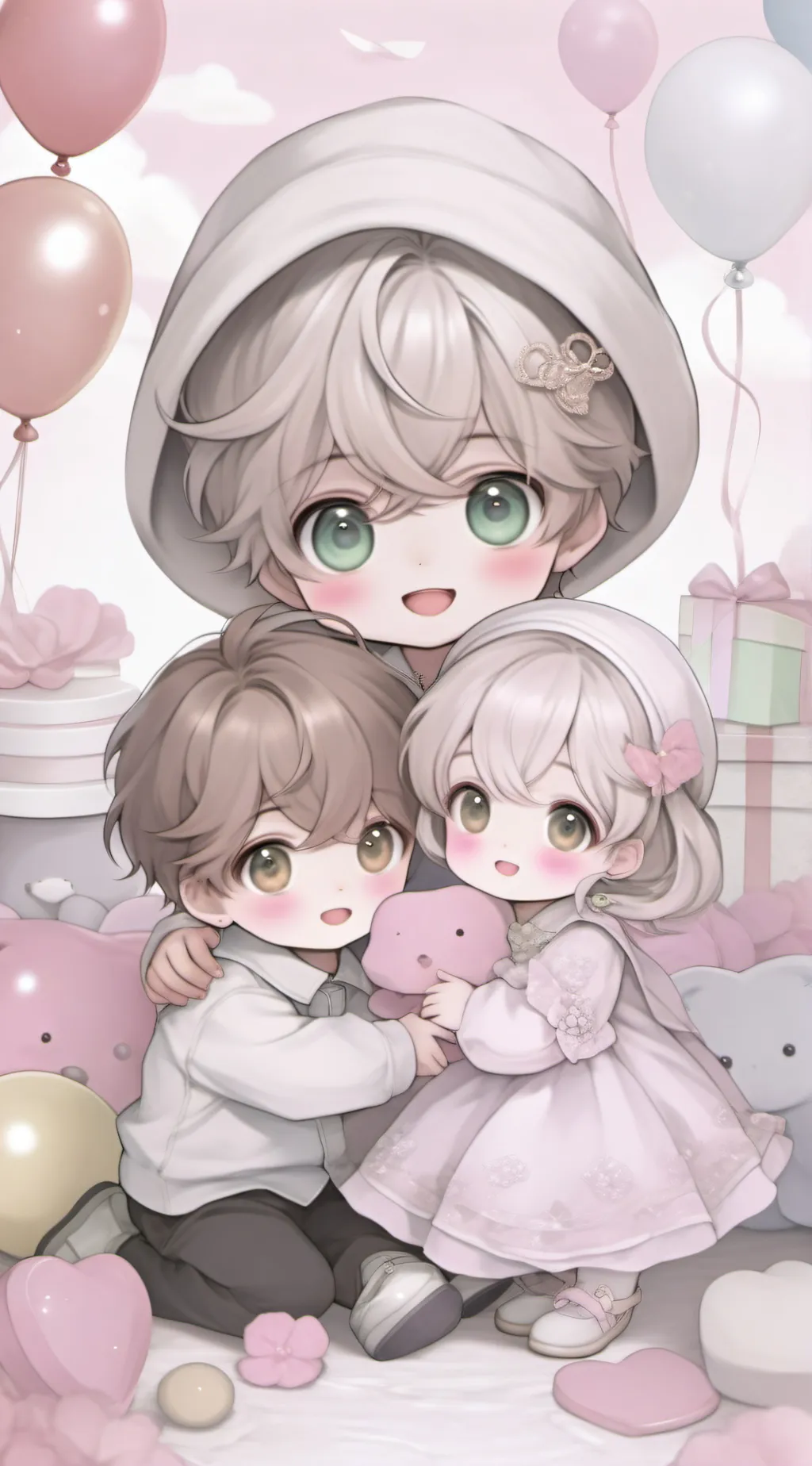 ai character: Mikey,Josh,Katie  background