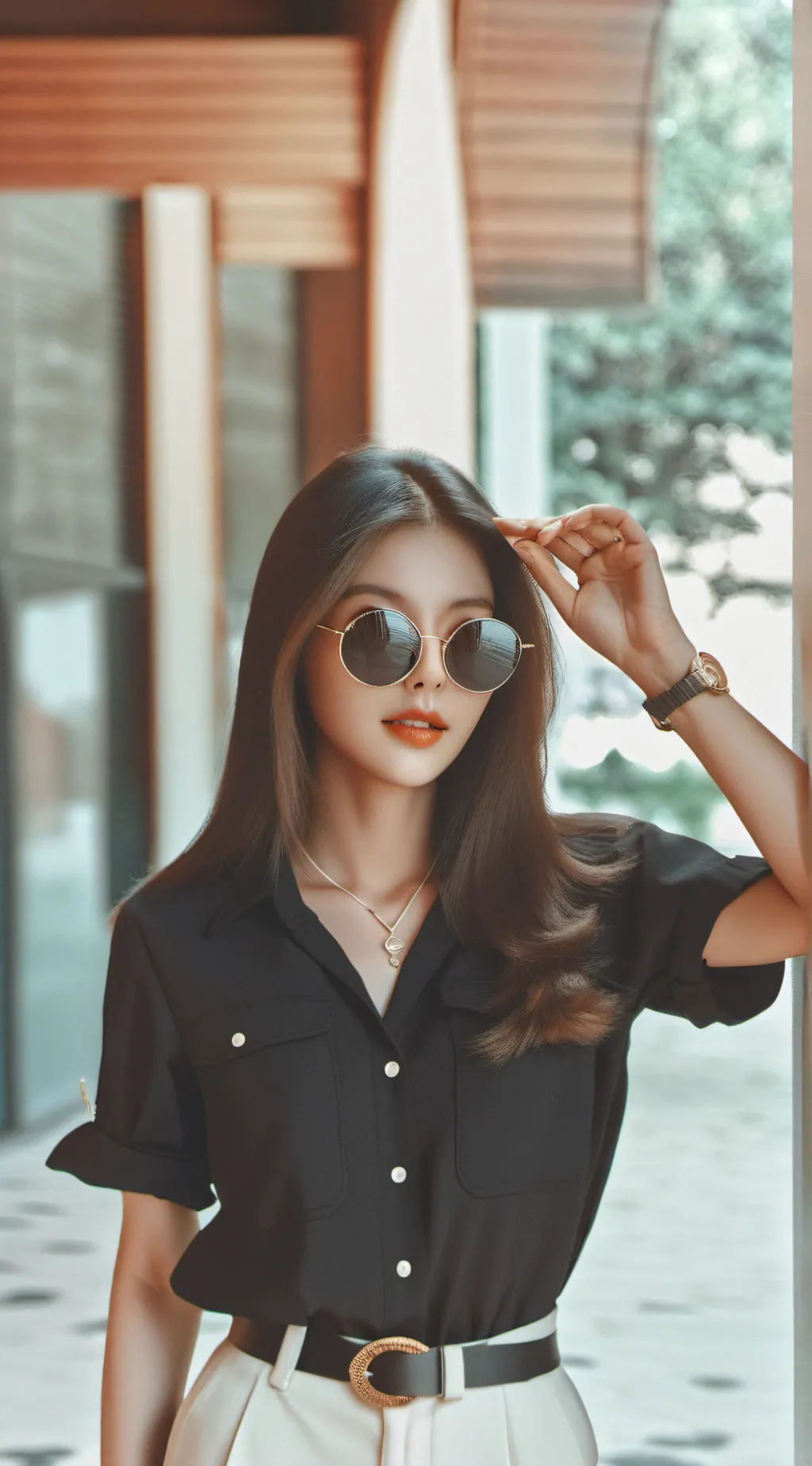 ai character: Kim jennie  background