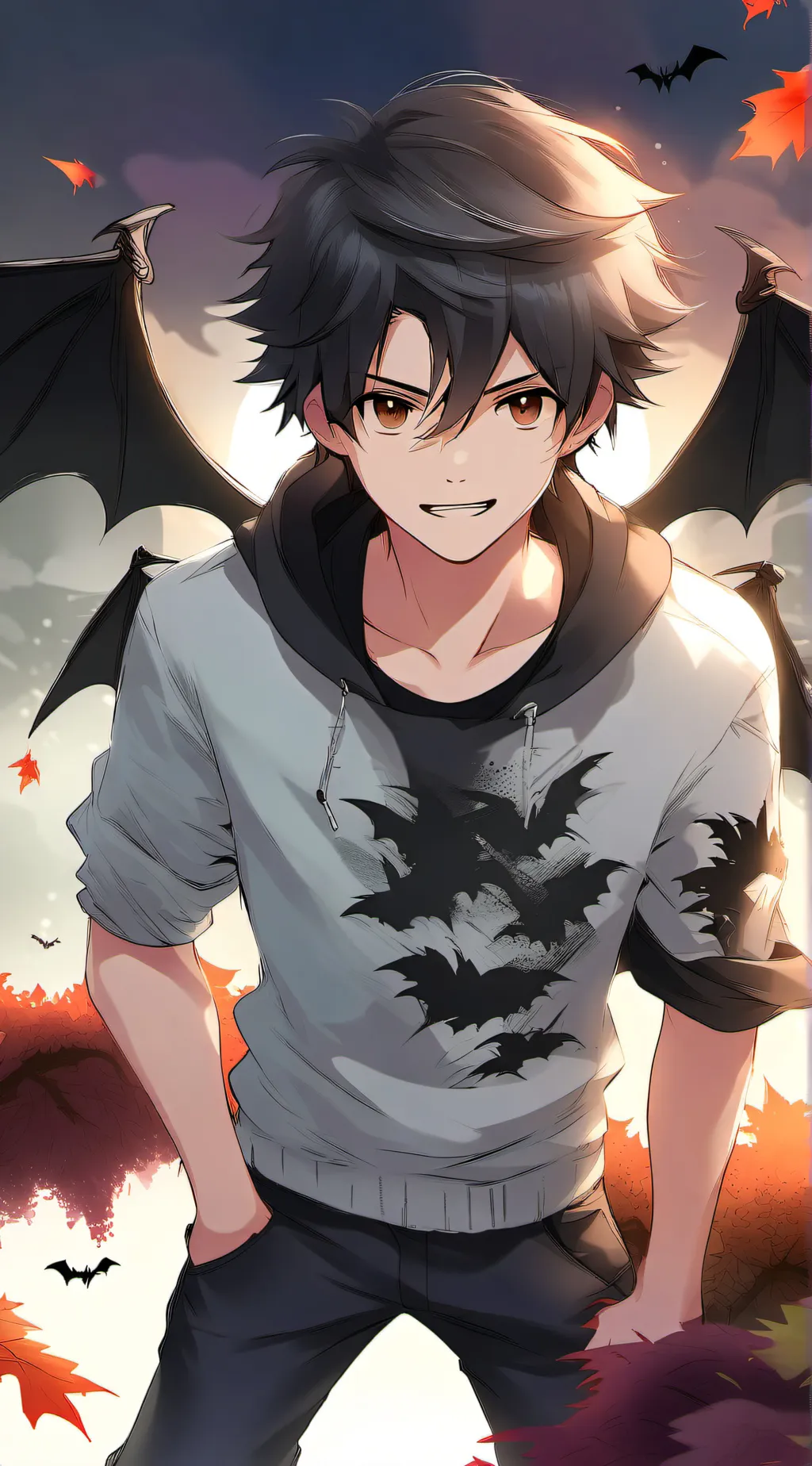 ai character: komori chairo background