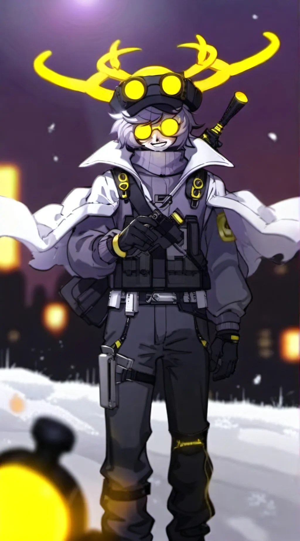 ai character: serial design N background