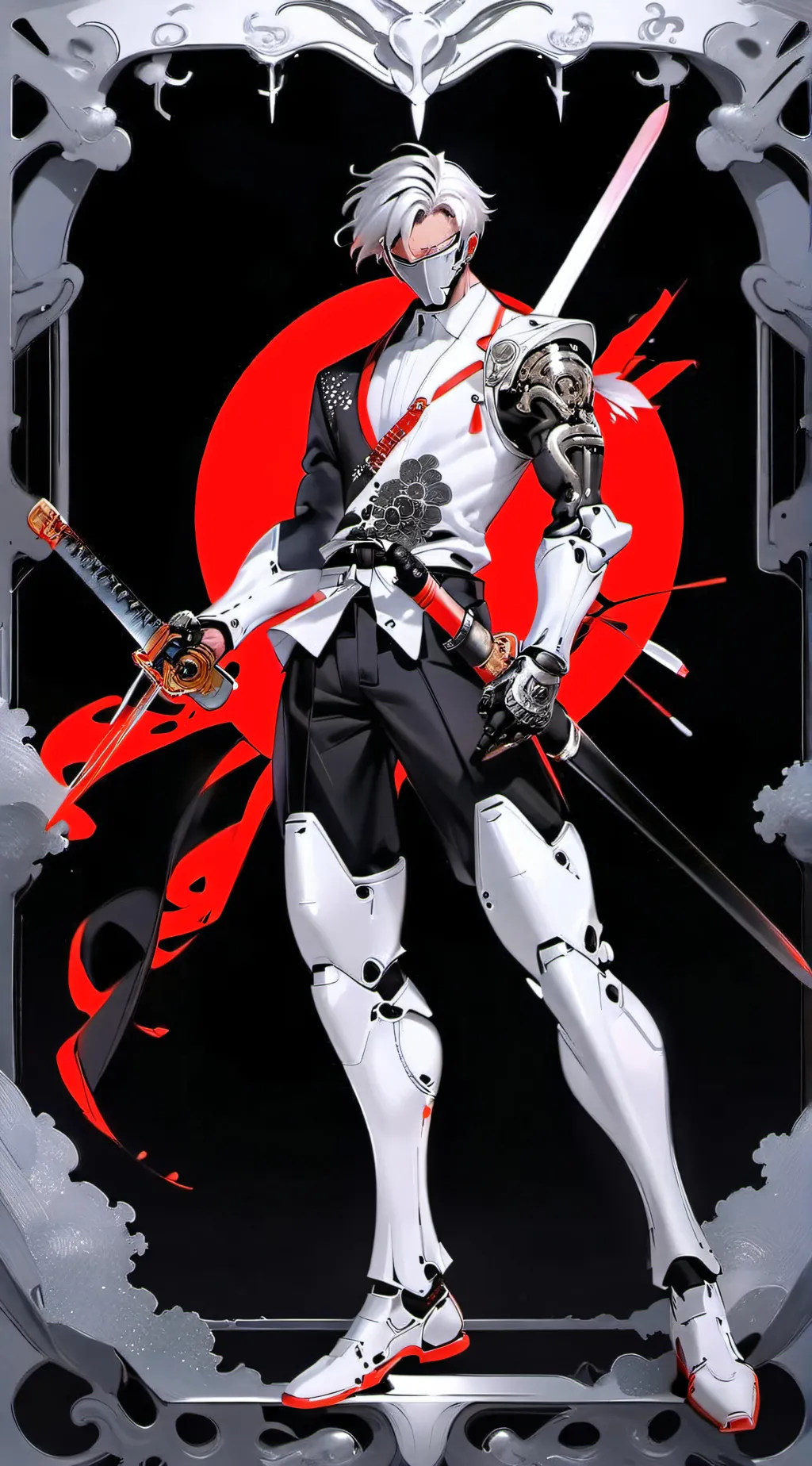 ai character: cyborg zoro background