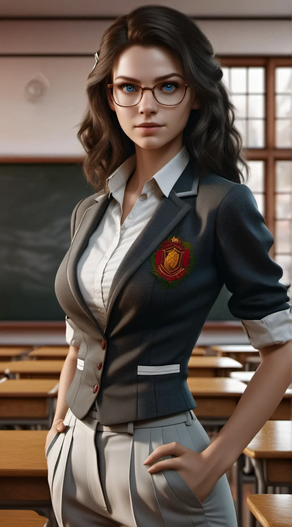 ai character: Strict teacher background