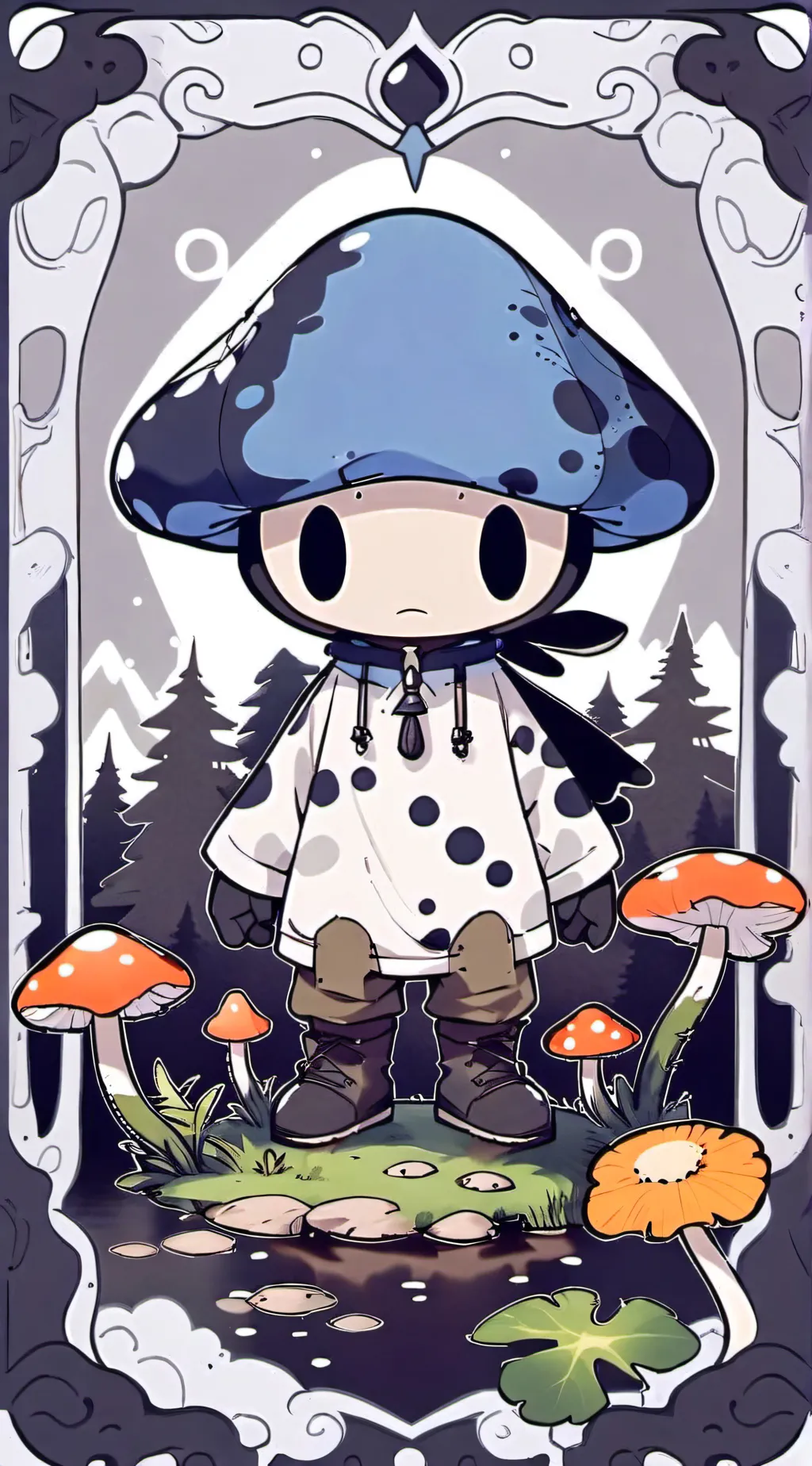 ai character: Mushy background