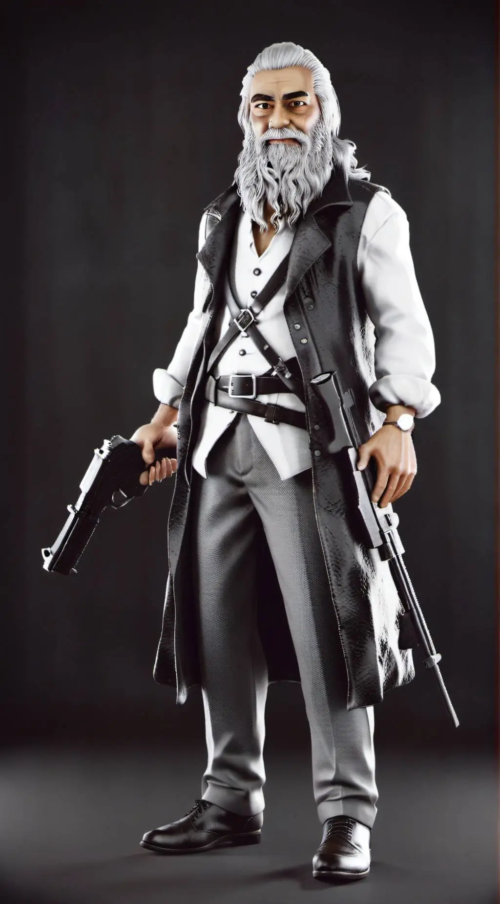 ai character: Old man background