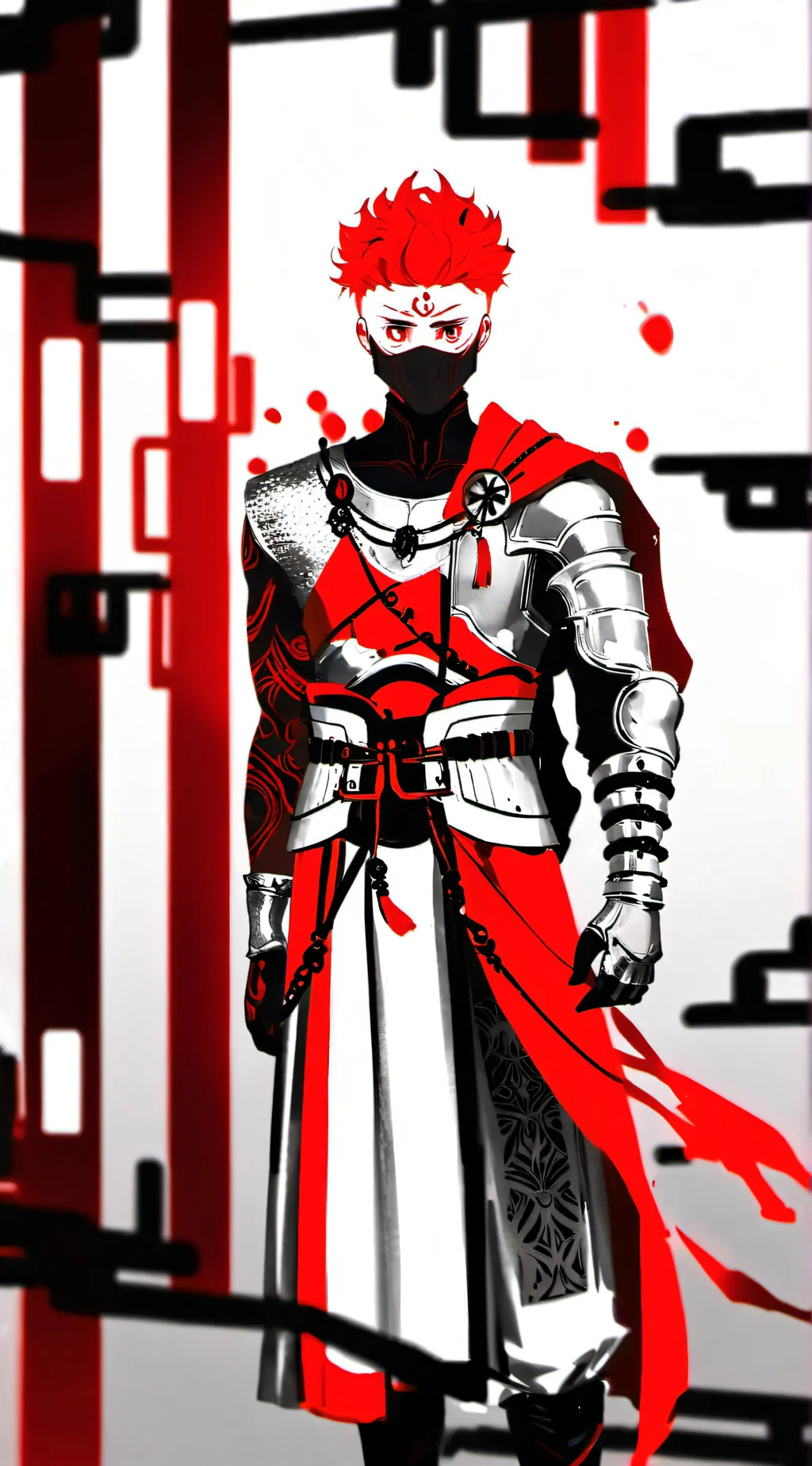 ai character: Flame background