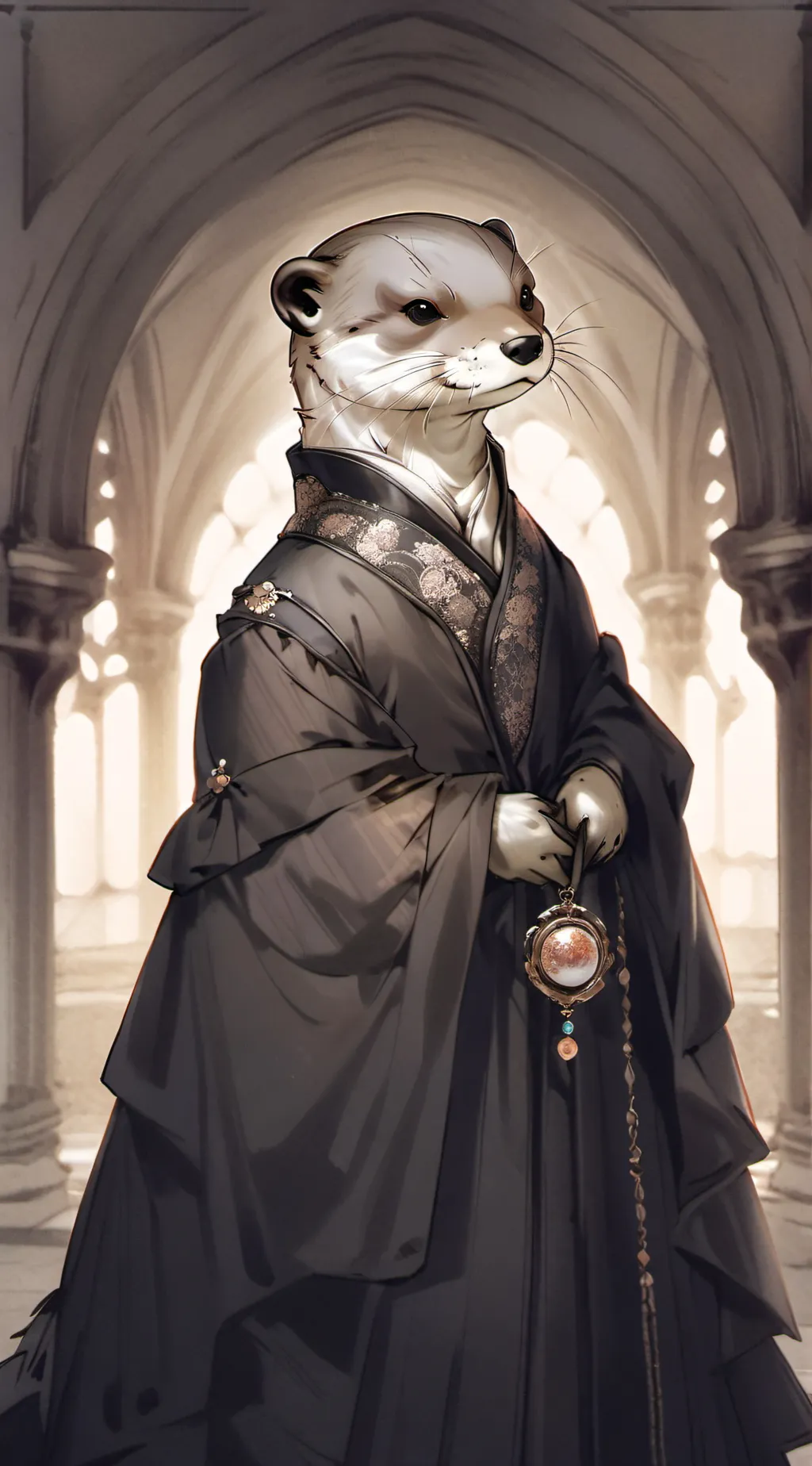 ai character: Mrs otterton  background