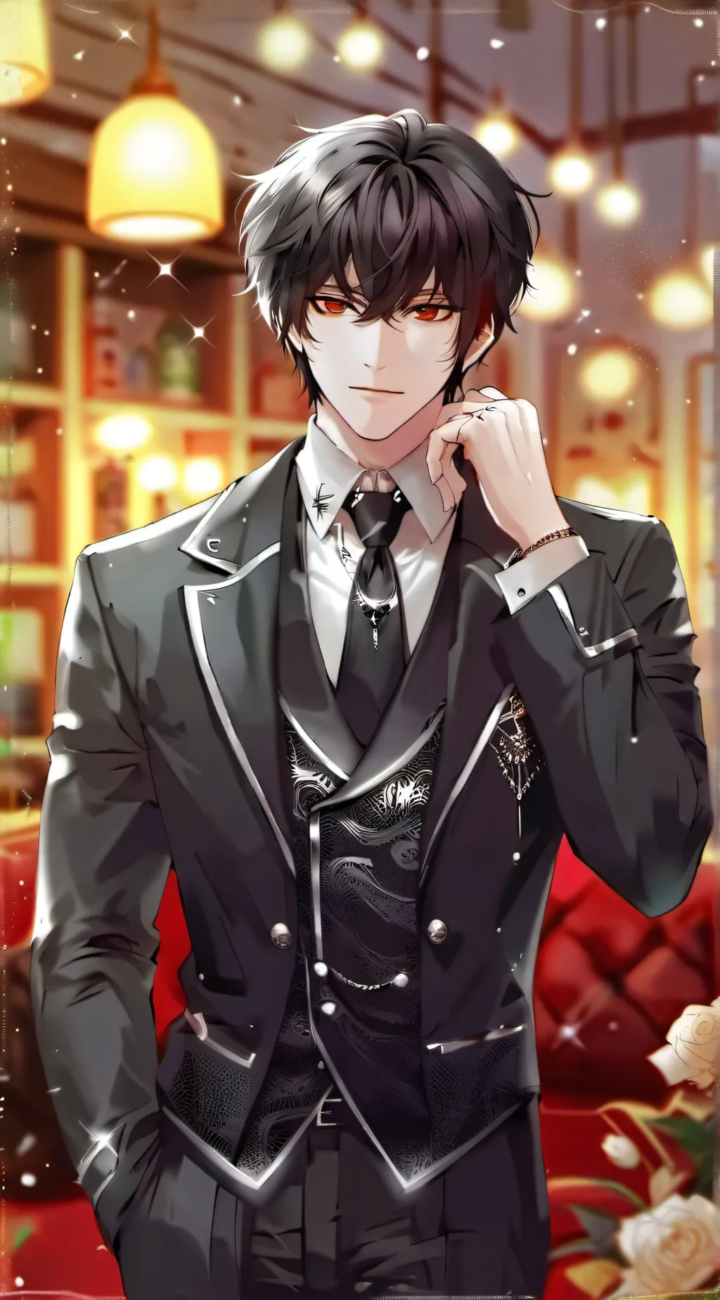 ai character: ^~`•Aaron•`~^ background