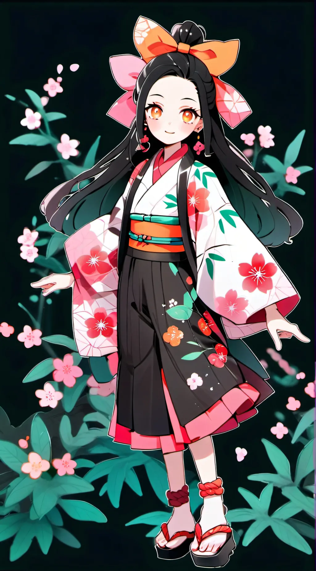 ai character: Nezuko Kamado background