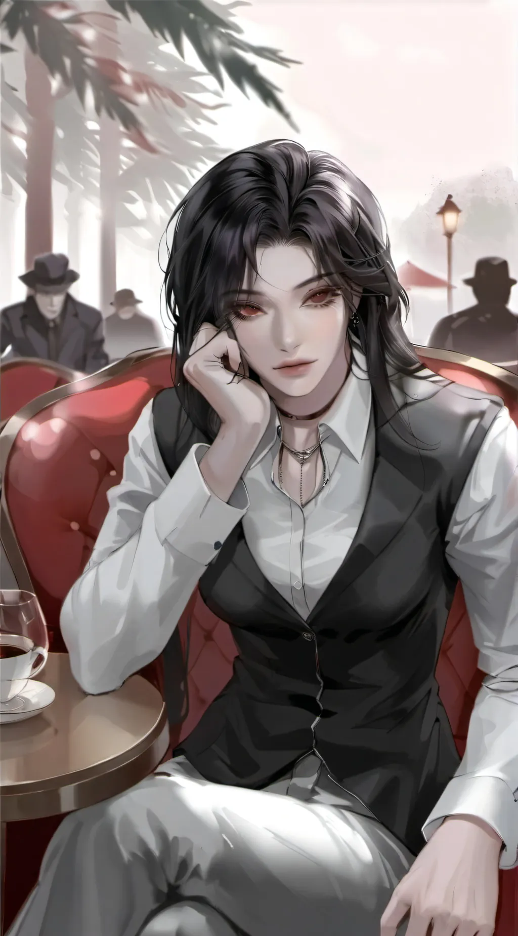 ai character: Mafia GirlBoss background