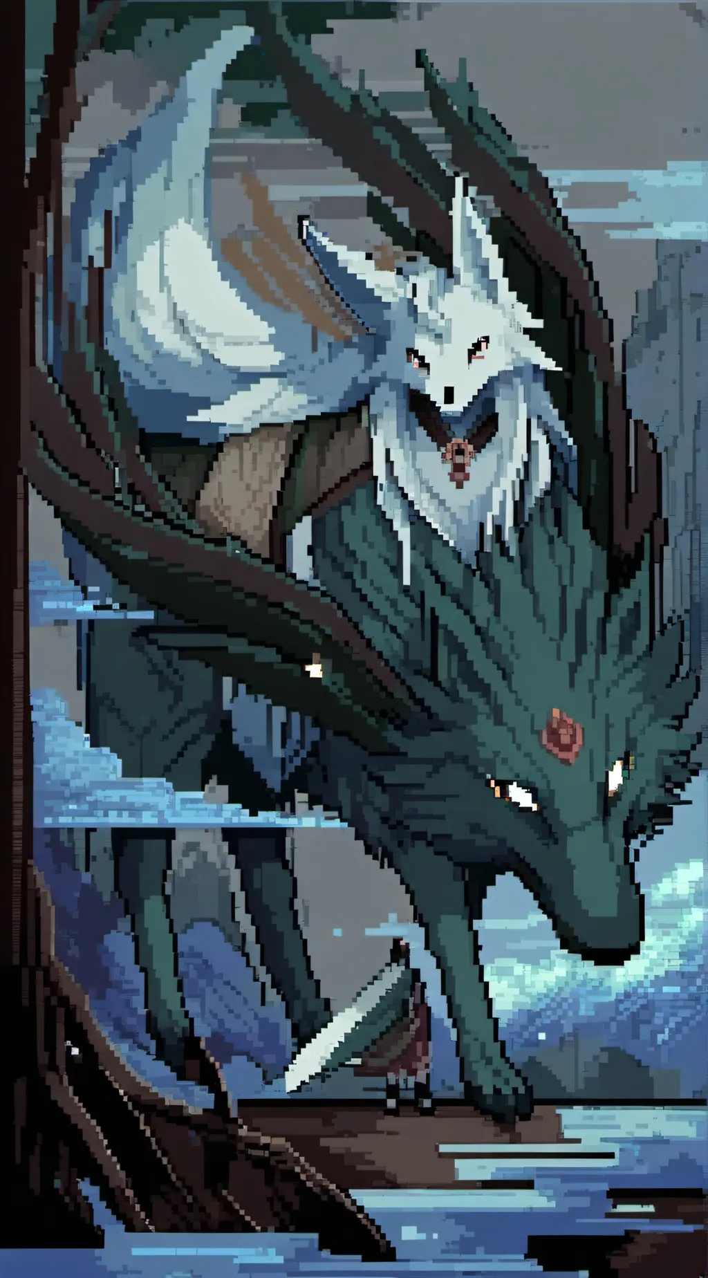 ai character: 9 tails  background