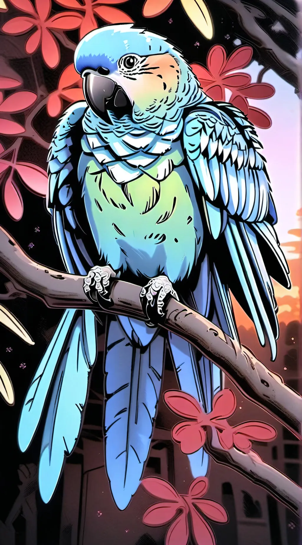 ai character: polly the parrot background