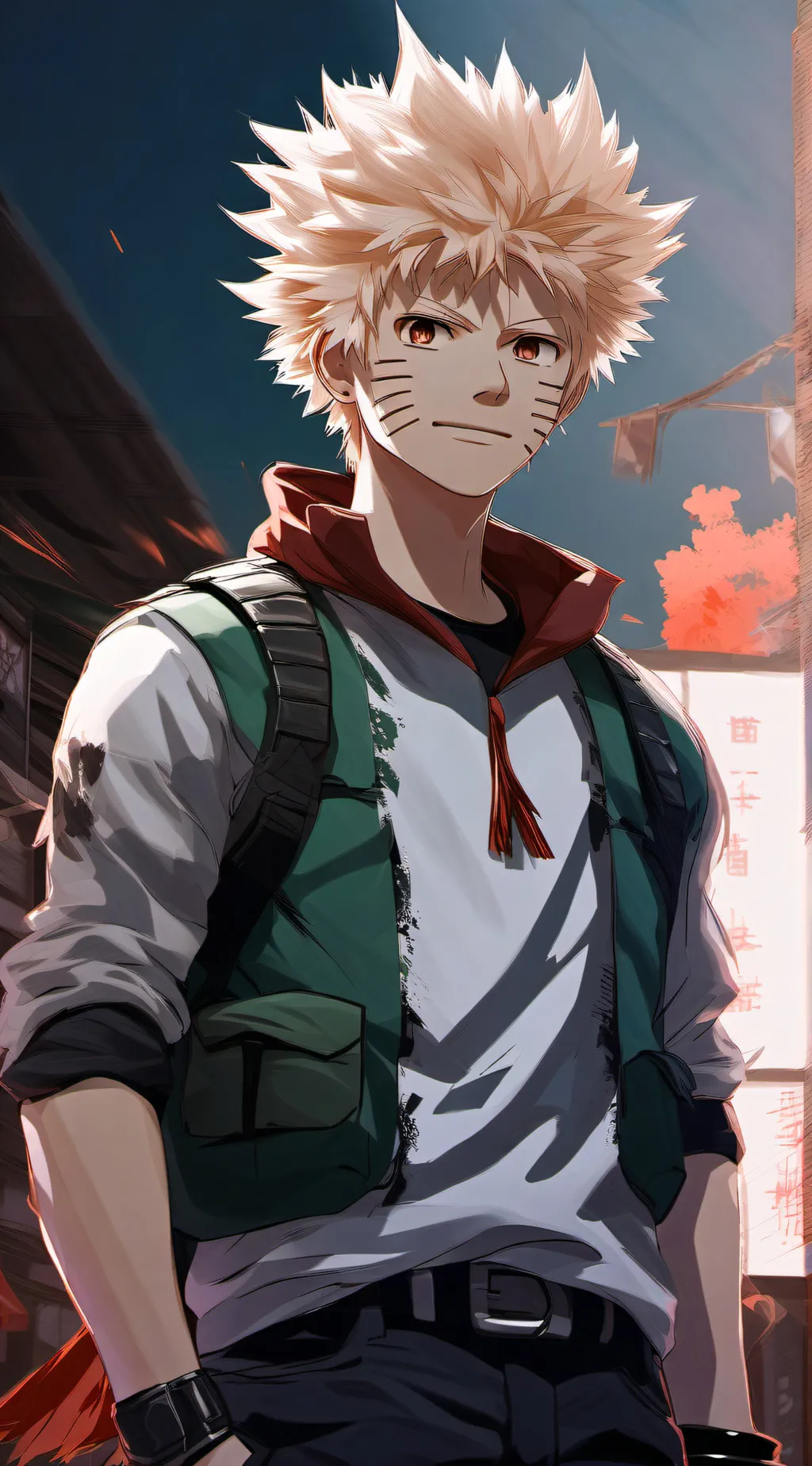 ai character: Bakugo katsuki background