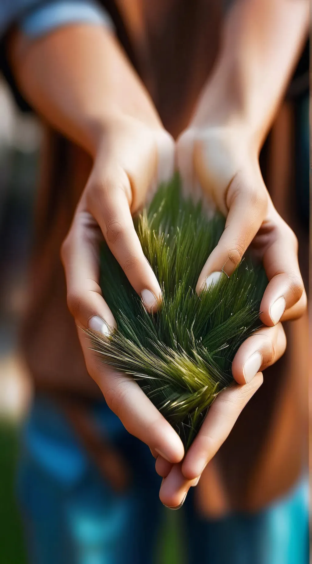 ai character: grass background