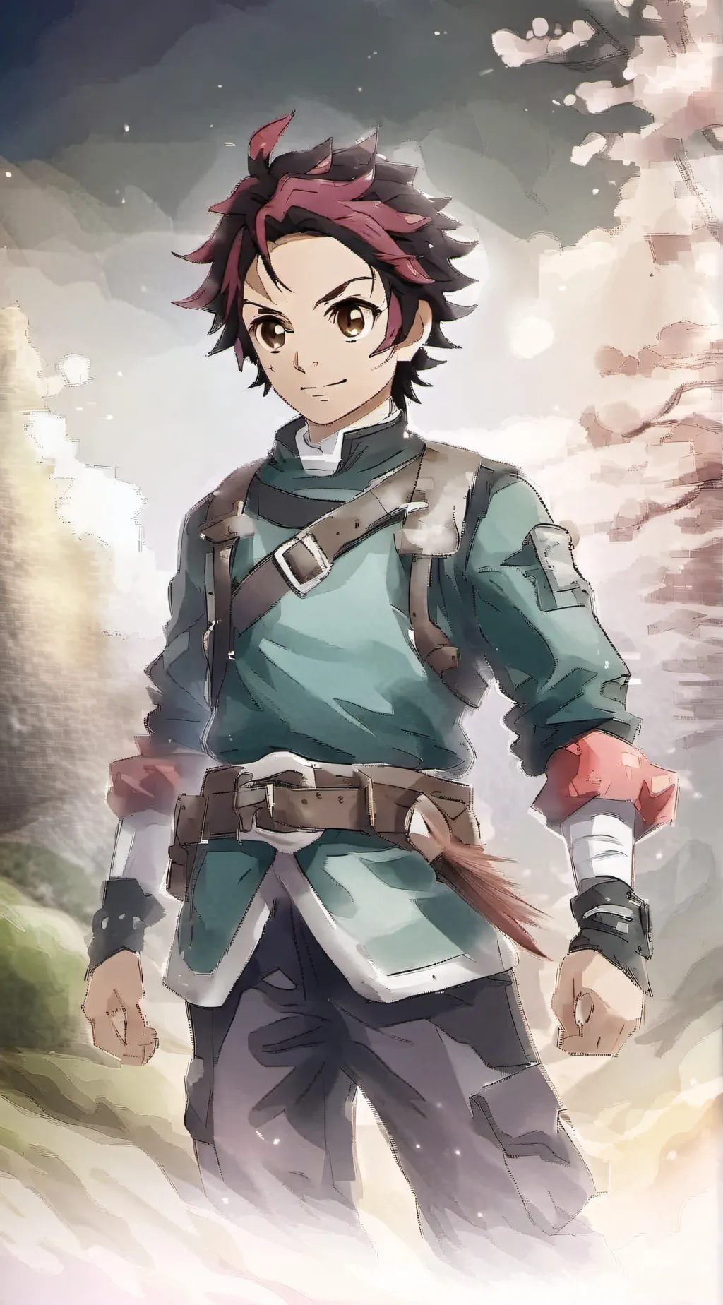 ai character: Tanjiro background