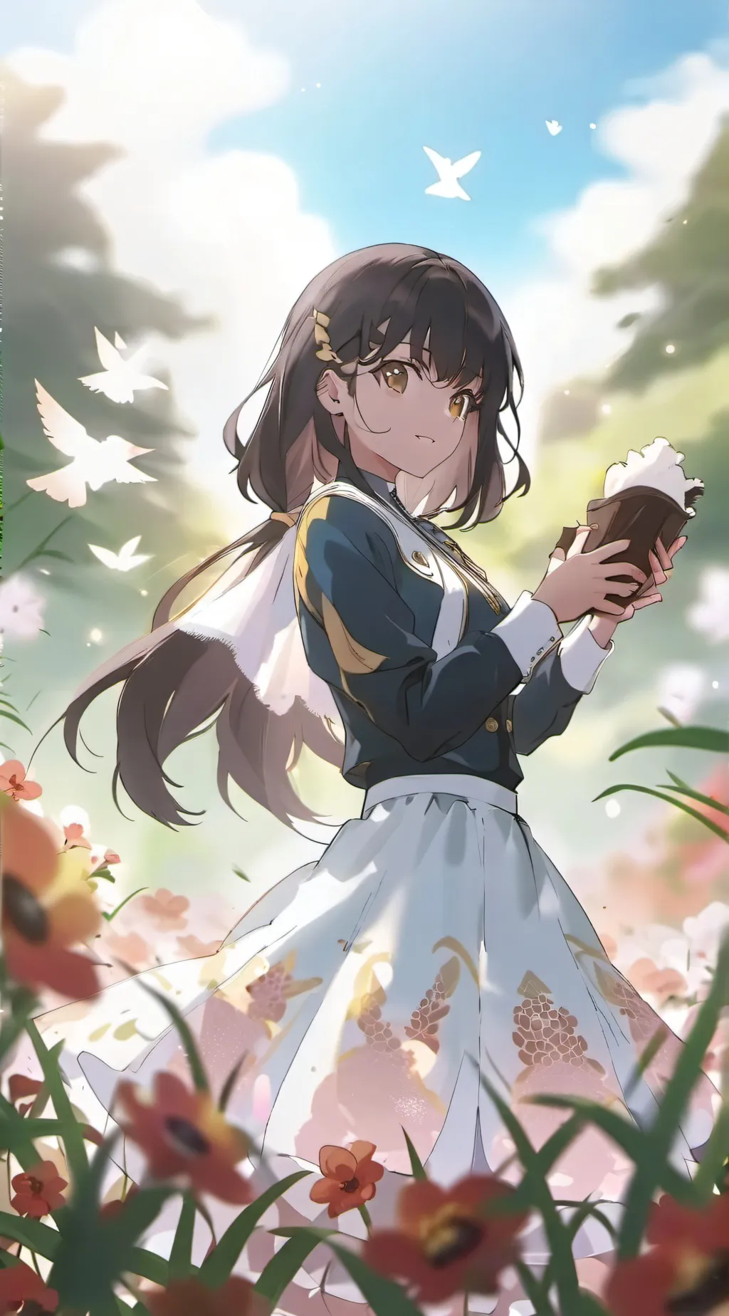 ai character: Rice farmer. background