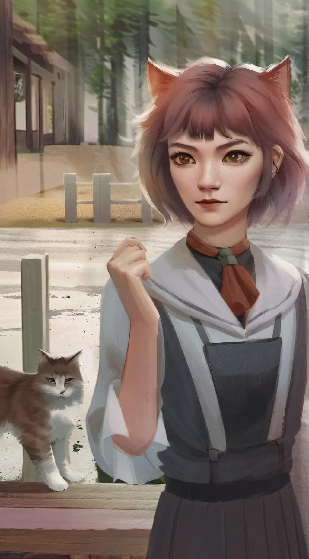 ai character: mha cat gurl background