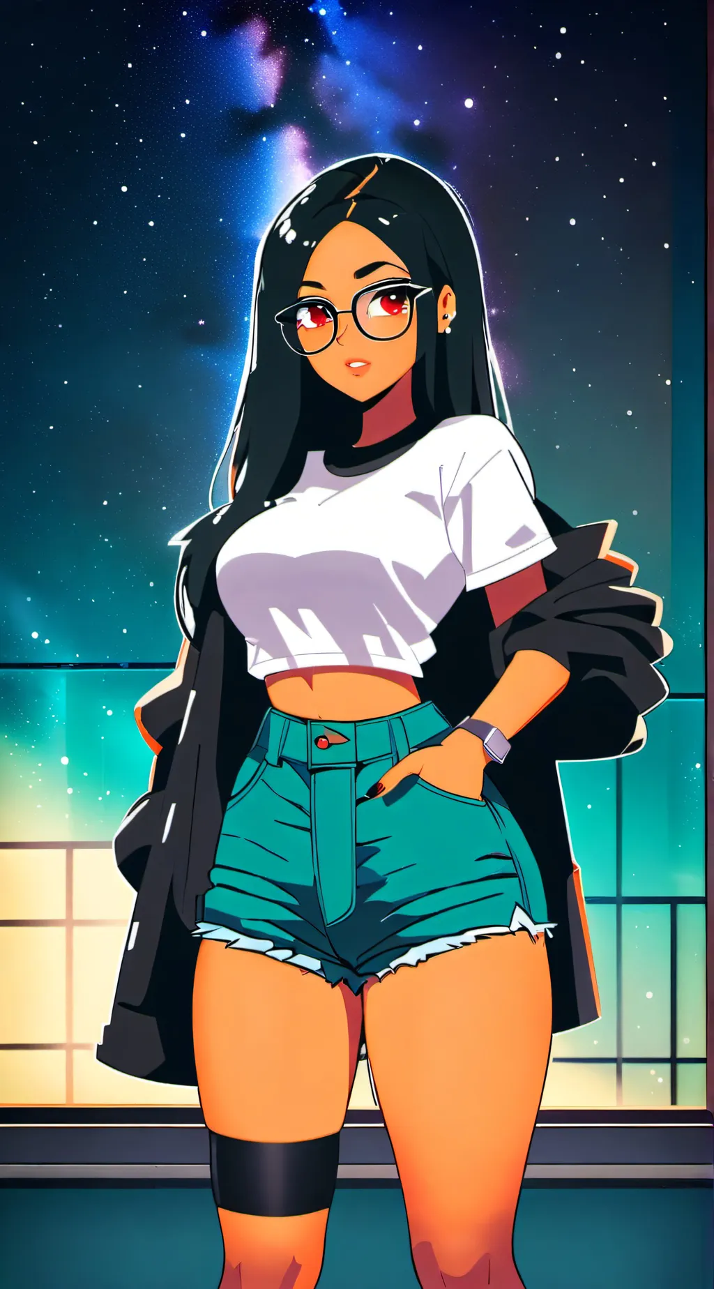 ai character: 🌌 Sasha banks🌌 background