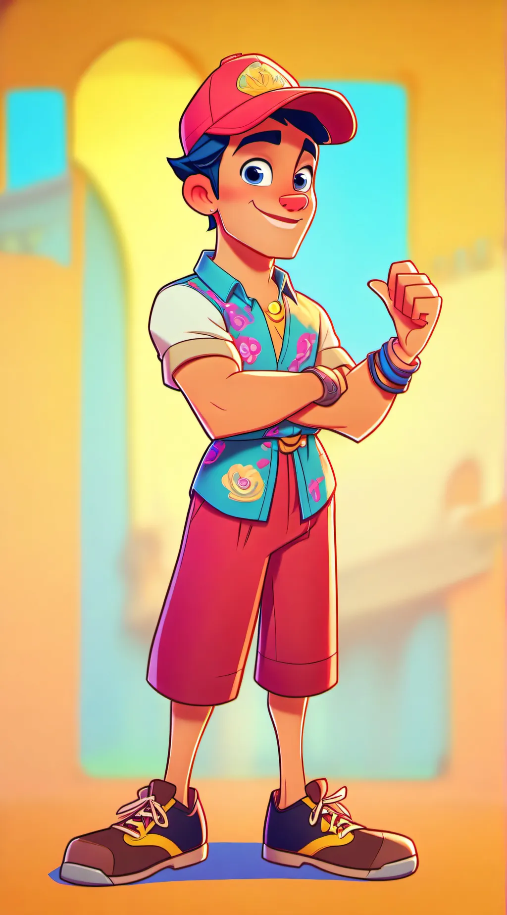 ai character: Cartoon boy part 3 background