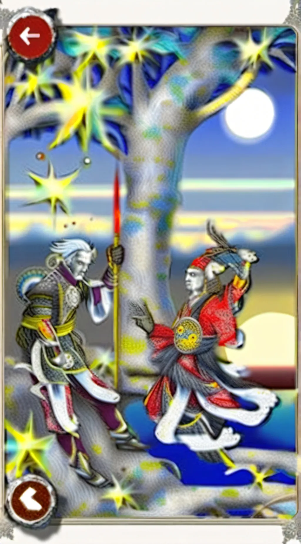 ai character: sun and moon show background