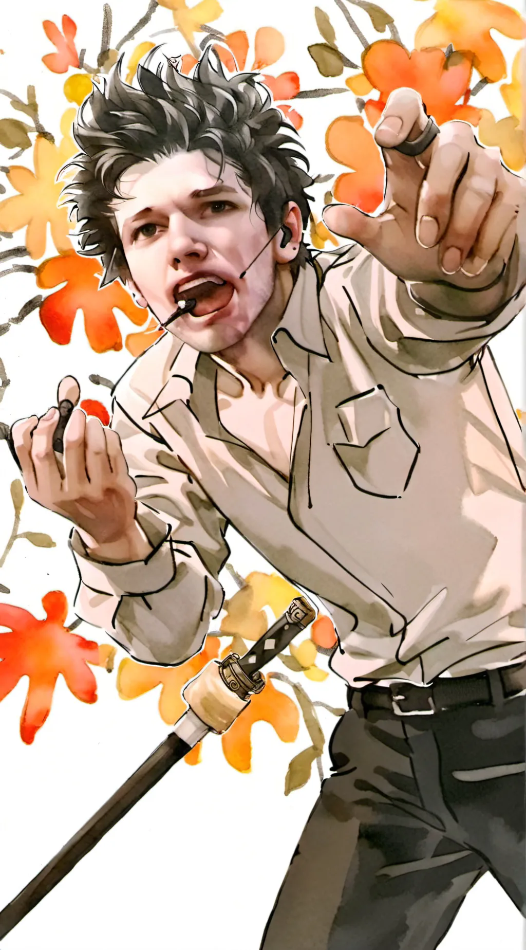 ai character: fake Michael Jacks background