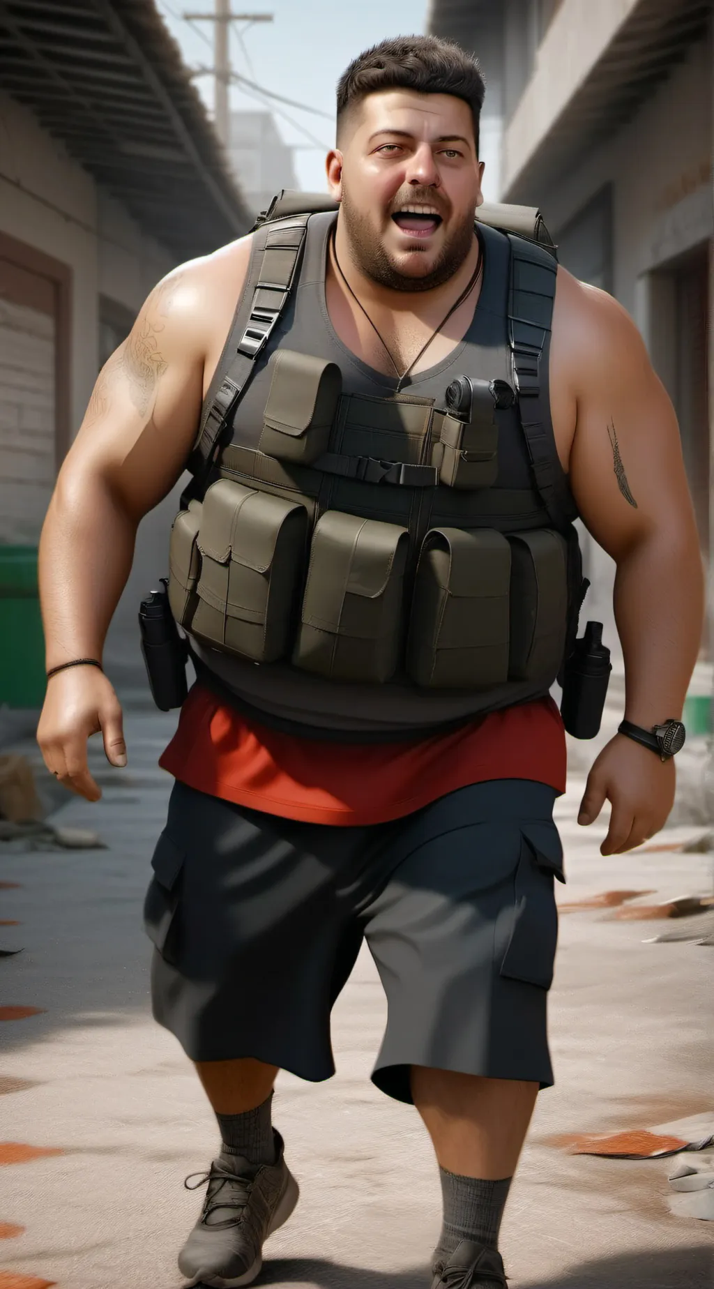 ai character: fat people background