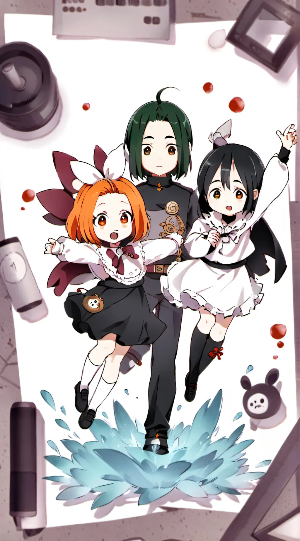 ai character: Violet background