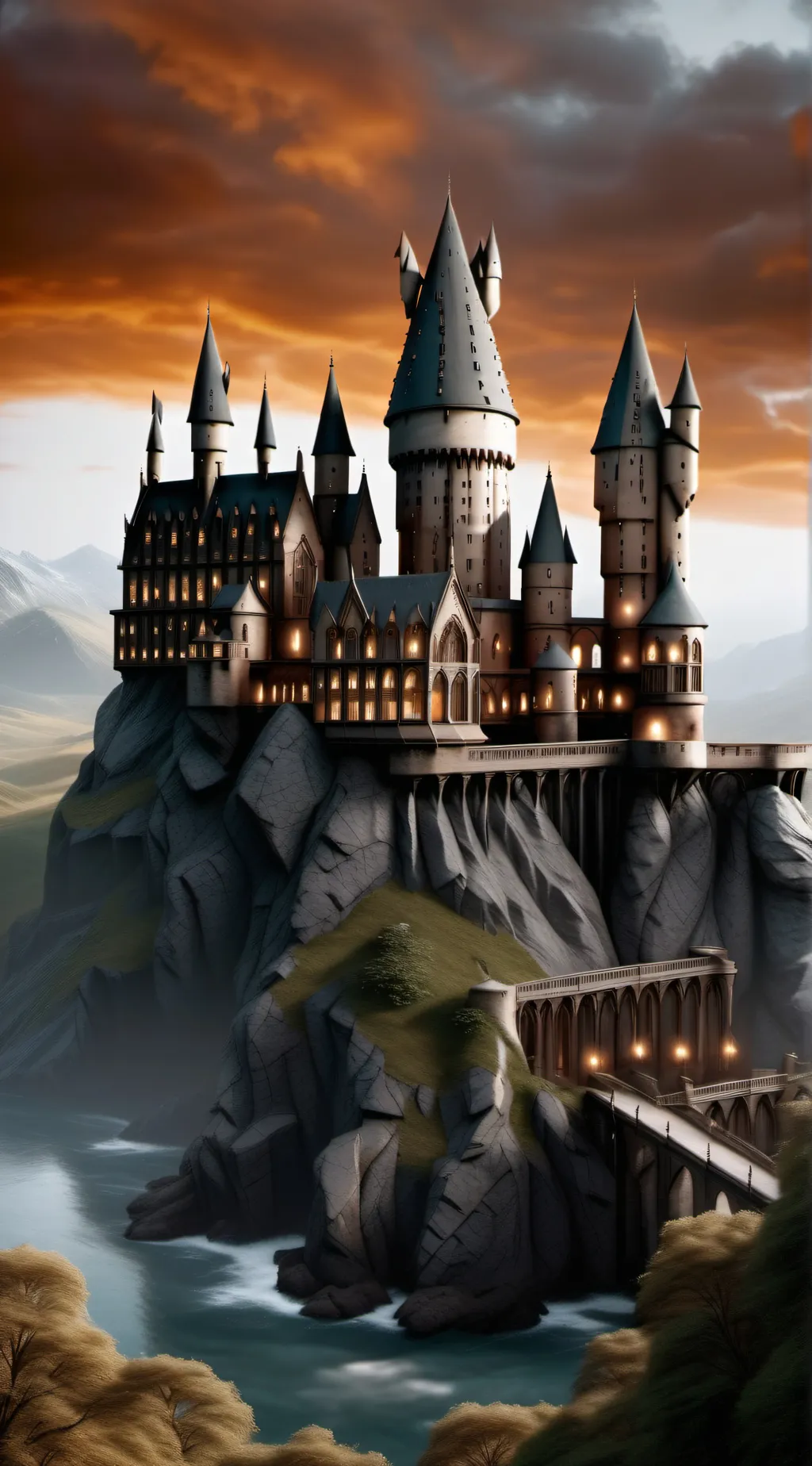 ai character: Hogwarts  background