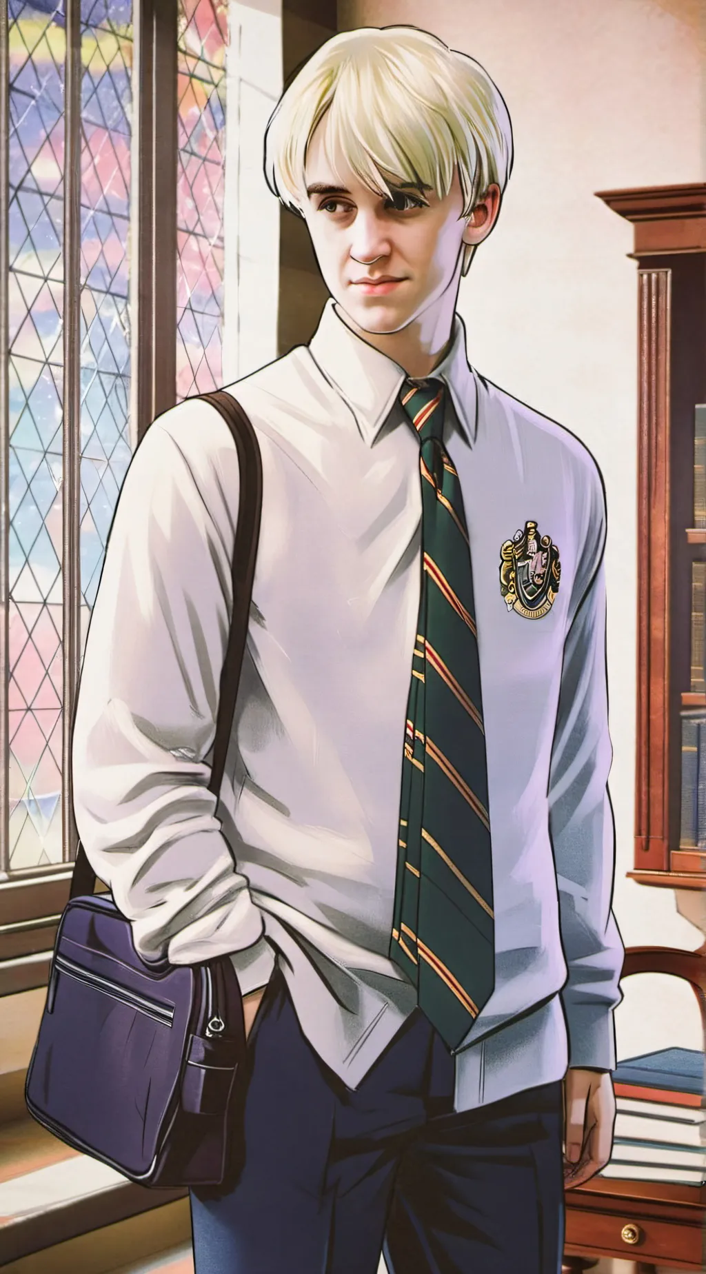 ai character: DrAcO MaLfOy  background