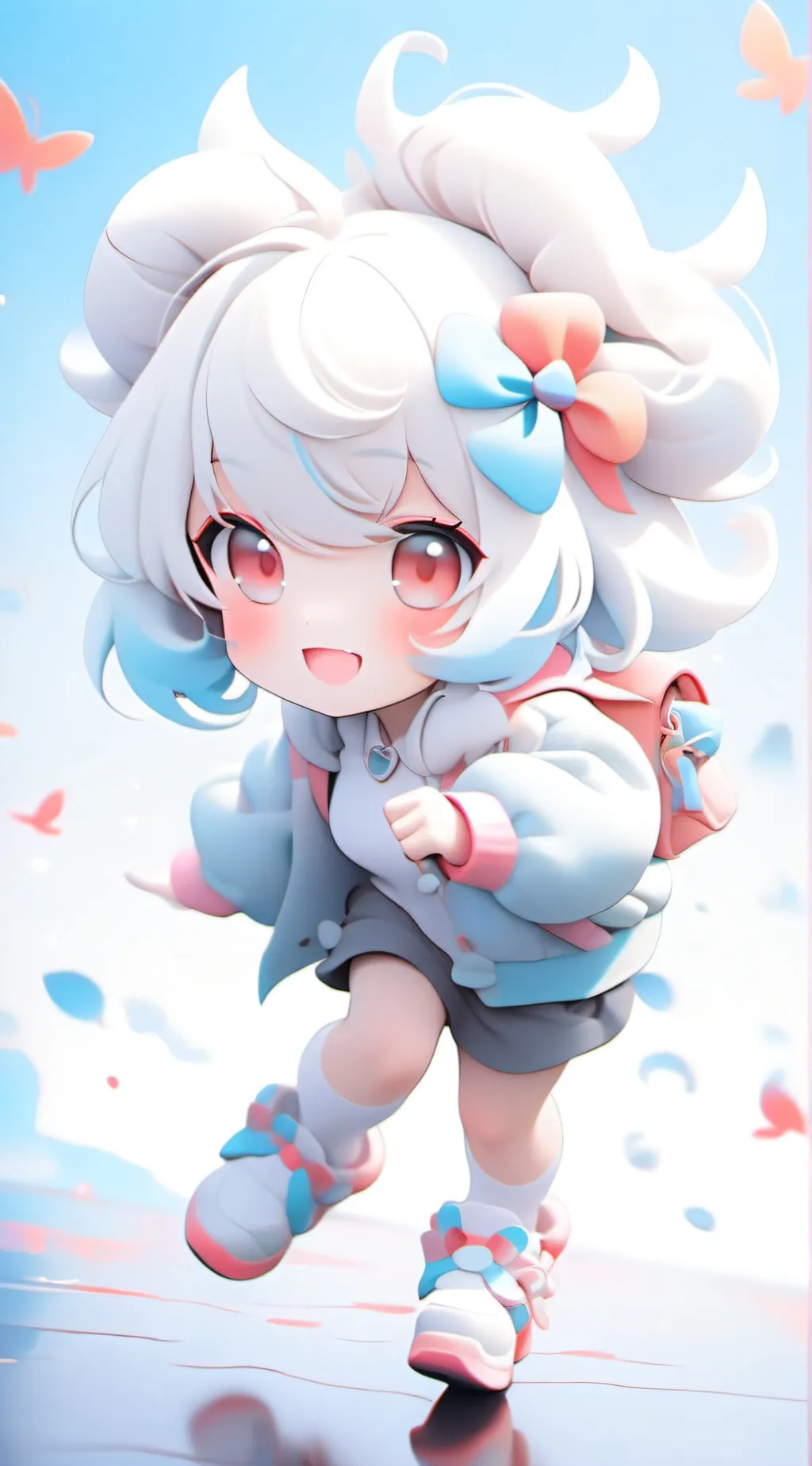 ai character: A baby background