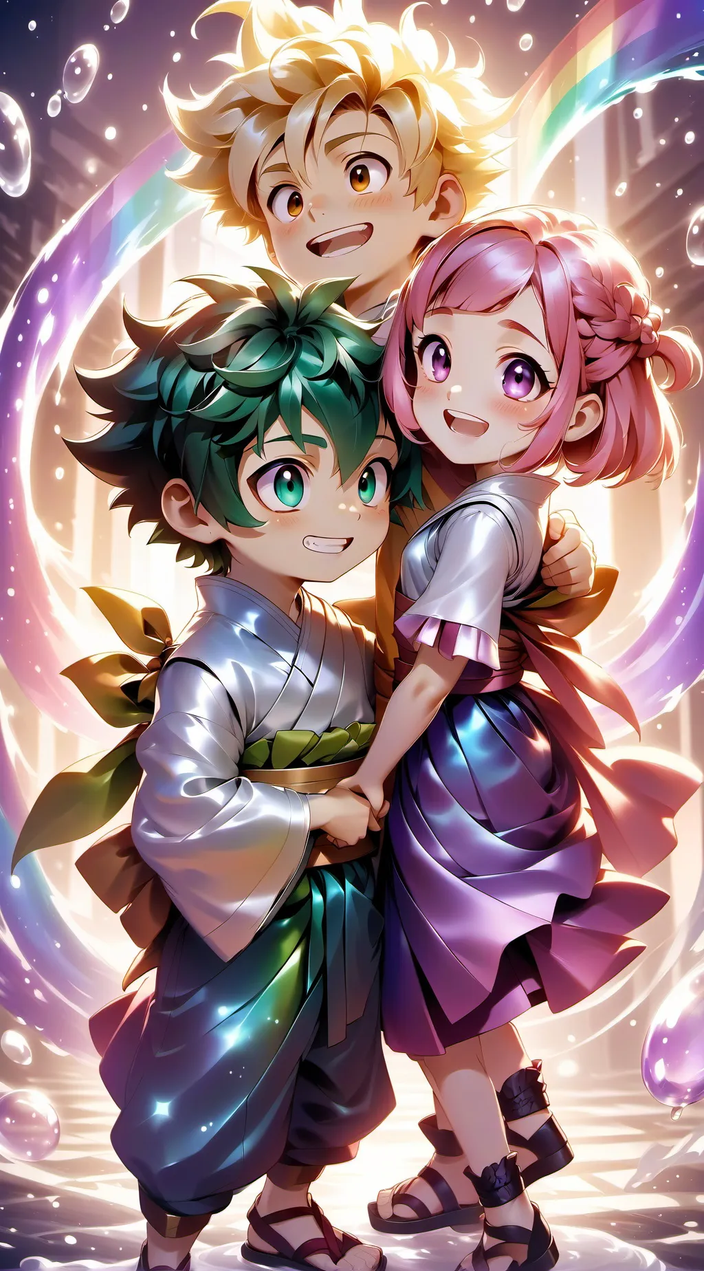 ai character:  crystal or pearl  background