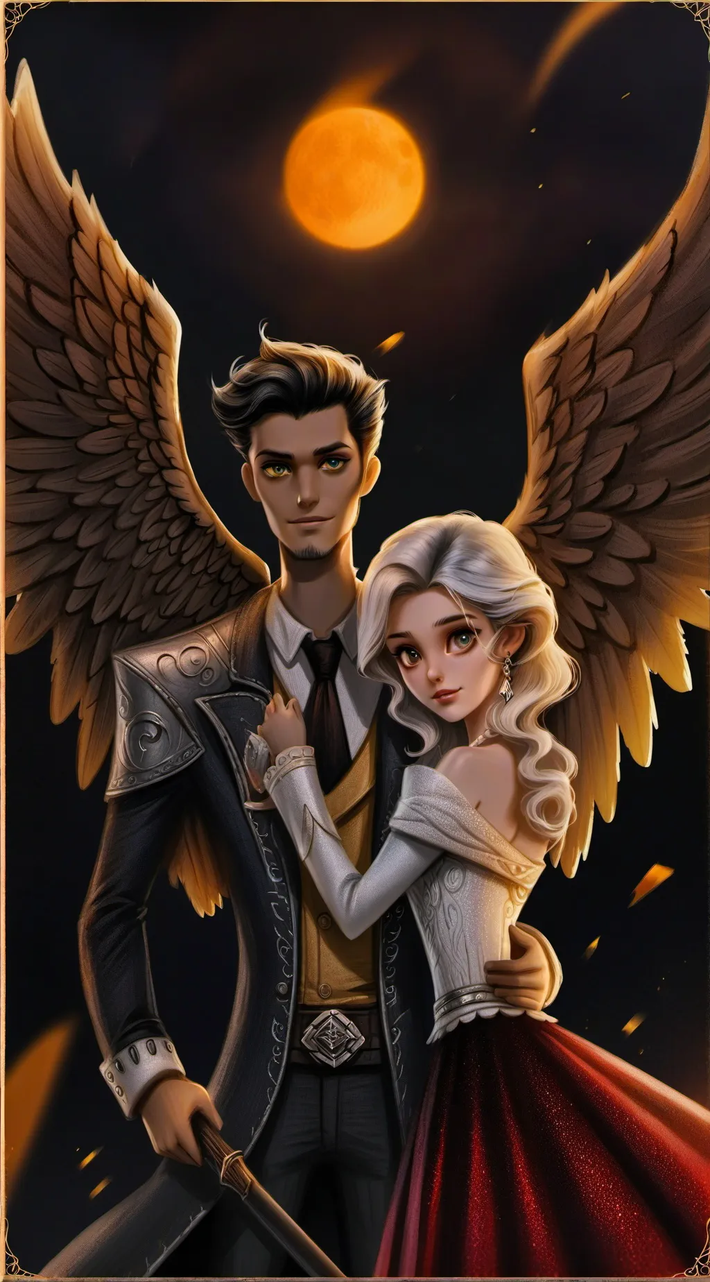 ai character: angel × husk background