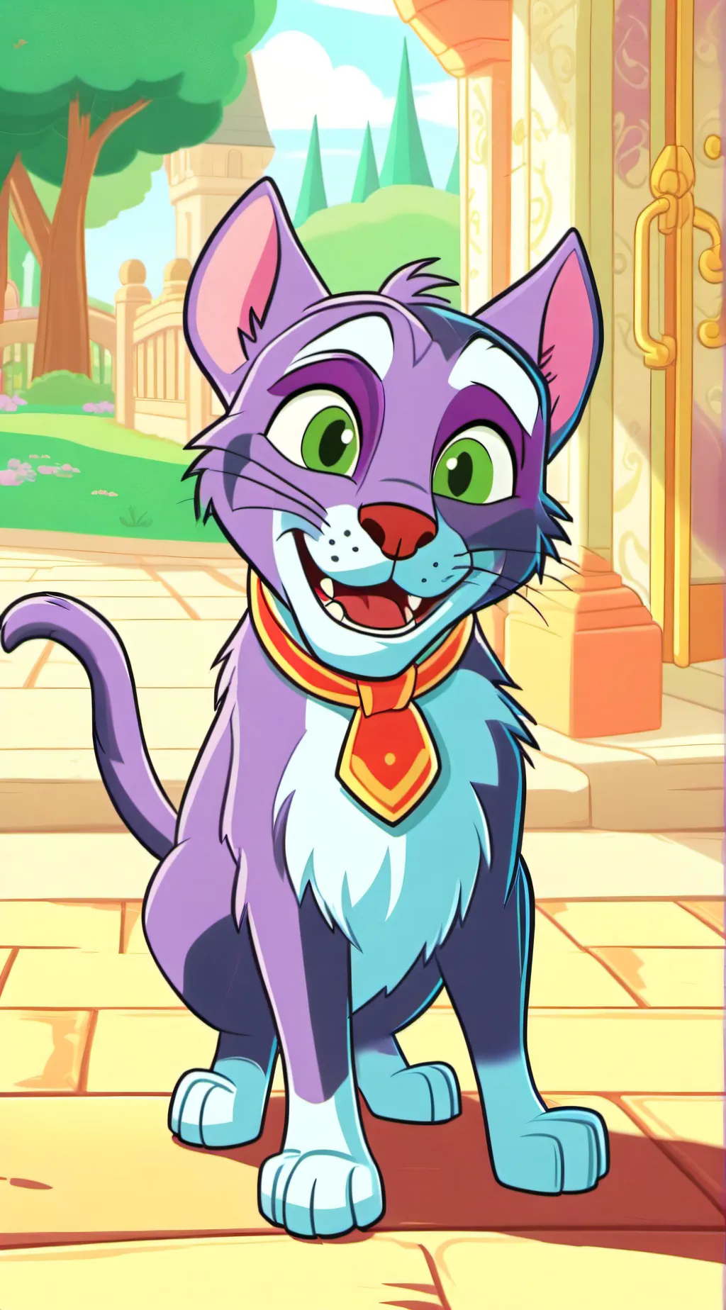 ai character: Get eat  by catnap background