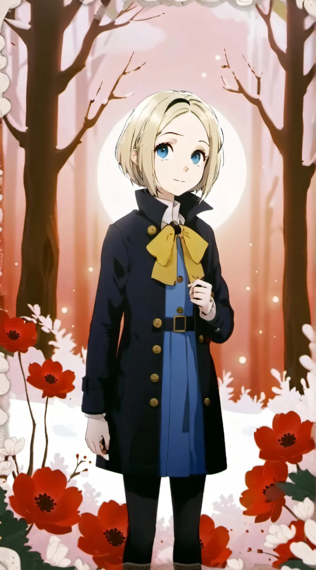 ai character: anime in coraline background