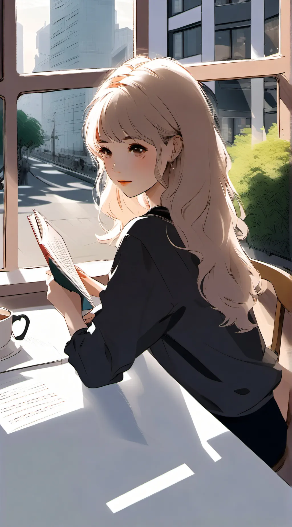 ai character: Ellie  background